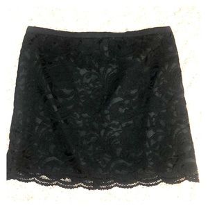 Black lace skirt